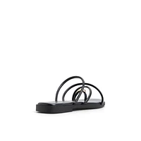 Lunarose Black Women's Flat Sandals