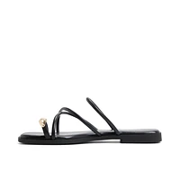 Lunarose Black Women's Flat Sandals