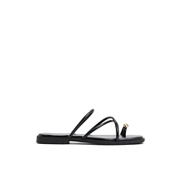 Lunarose Black Women's Flat Sandals