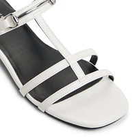 Mattea White Women's Flat Sandals