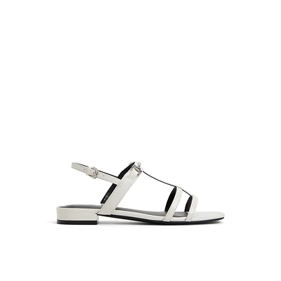 Mattea White Women's Flat Sandals