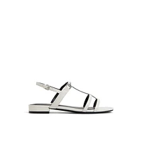 Mattea White Women's Flat Sandals