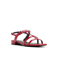 Mattea Red Women's Flat Sandals