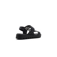 Nevra Noir Femmes Sandales à talons plats | Boutique Spring Canada