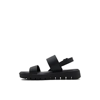Nevra Black Women's Flat Sandals