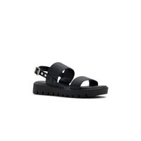 Nevra Noir Femmes Sandales à talons plats | Boutique Spring Canada