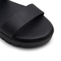 Nevra Noir Femmes Sandales à talons plats | Boutique Spring Canada