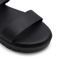 Nevra Black Women's Flat Sandals