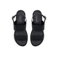 Nevra Noir Femmes Sandales à talons plats | Boutique Spring Canada