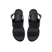 Nevra Black Women's Flat Sandals