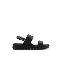 Nevra Black Women's Flat Sandals