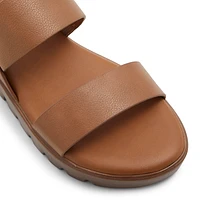 Nevra Cognac Women's Flat Sandals