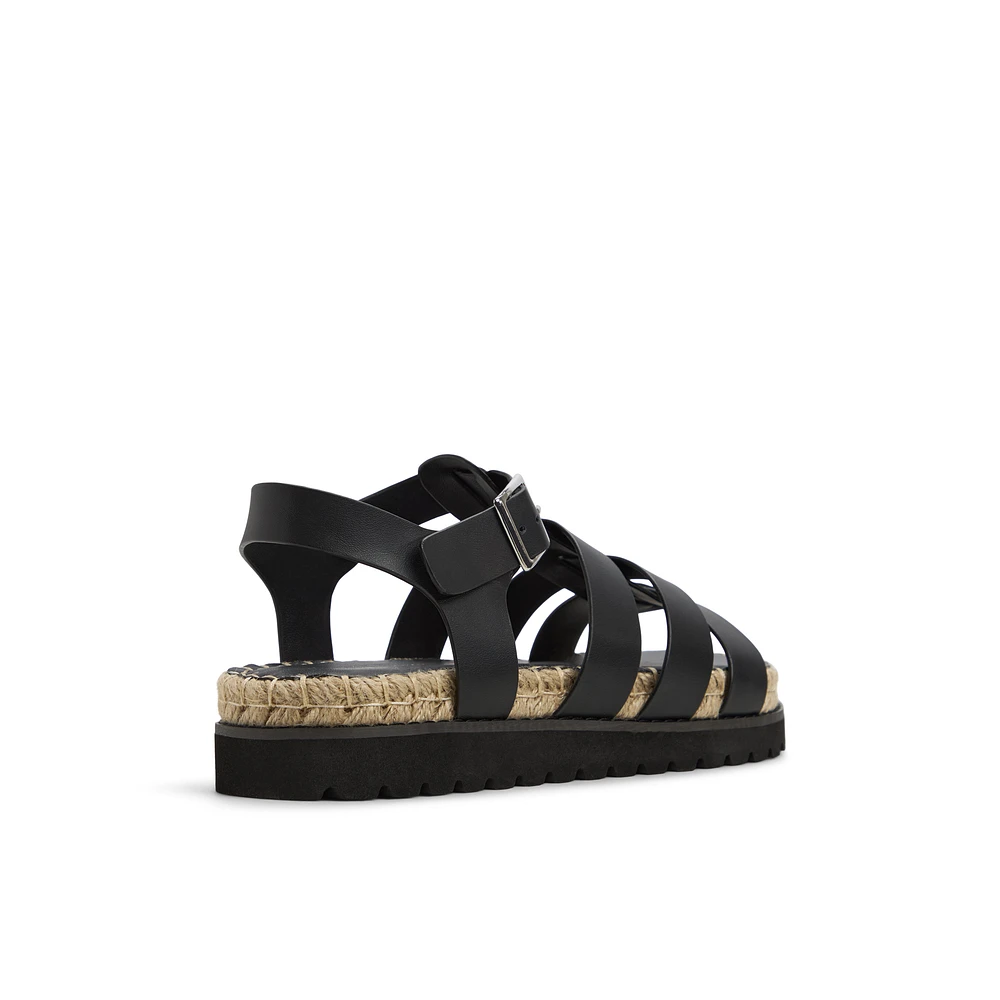 Palmas Black Women's Flat Sandals