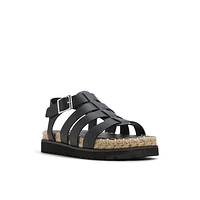 Palmas Black Women's Flat Sandals
