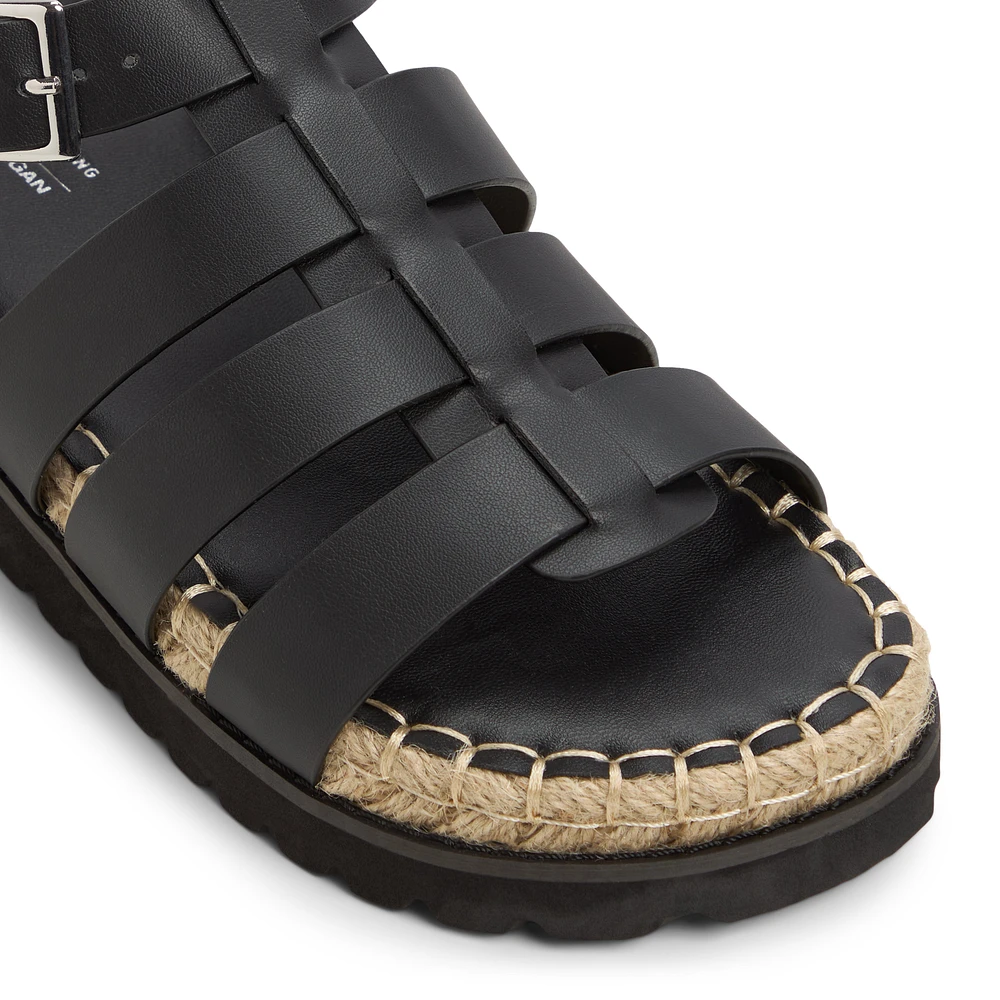 Palmas Black Women's Flat Sandals