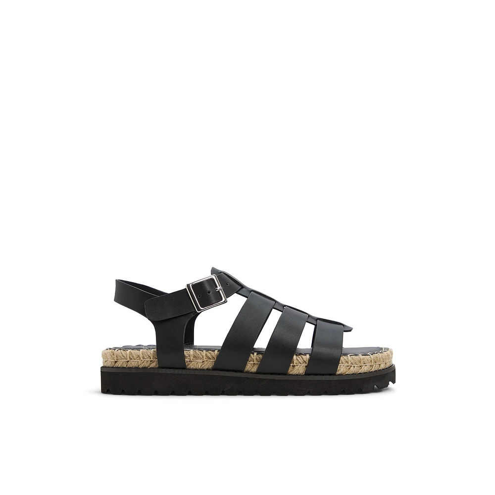 Palmas Black Women's Flat Sandals
