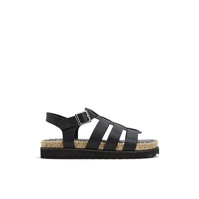 Palmas Black Women's Flat Sandals