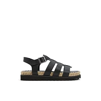 Palmas Black Women's Flat Sandals
