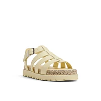 Palmas Light Yellow Women's Flat Sandals
