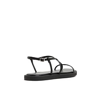 Pamina Black Women's Flat Sandals