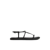 Pamina Black Women's Flat Sandals
