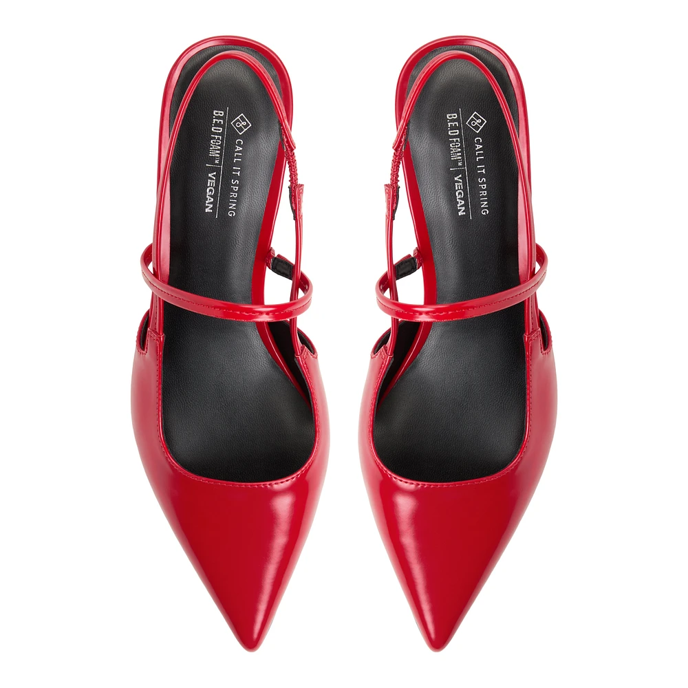 Poppiee Red Women's Kitten heels