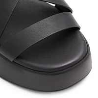 Raia Black Women's Flat Sandals