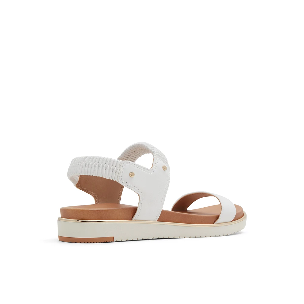 Rainia Blanc Femmes Sandales à talons plats | Boutique Spring Canada