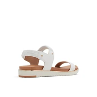 Rainia White Women's Flat Sandals