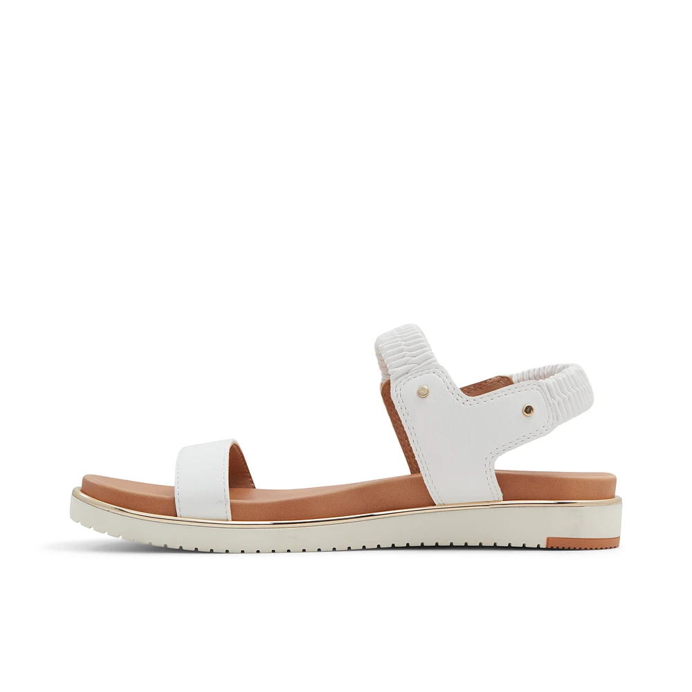 Rainia Blanc Femmes Sandales à talons plats | Boutique Spring Canada