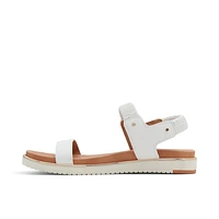 Rainia White Women's Flat Sandals