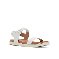 Rainia White Women's Flat Sandals
