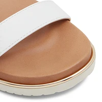 Rainia White Women's Flat Sandals