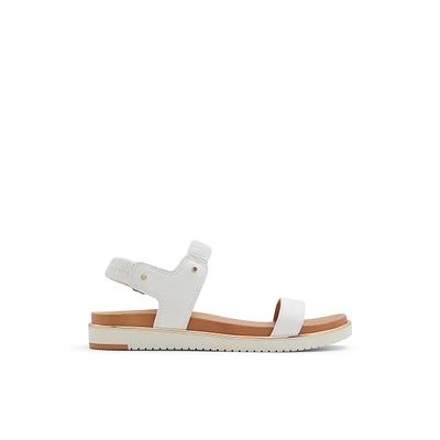 Rainia White Women's Flat Sandals