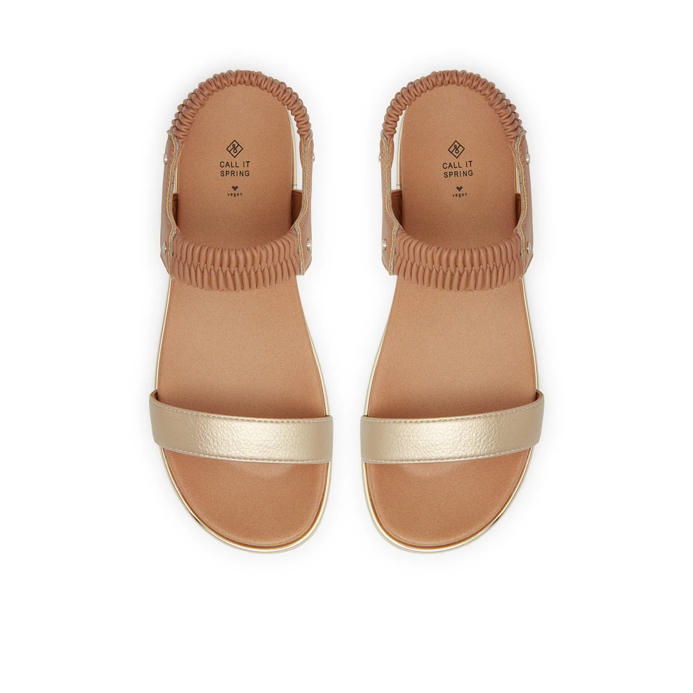 Rainia Or Femmes Sandales à talons plats | Boutique Spring Canada