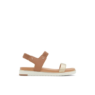 Rainia Gold Women's Flat Sandals