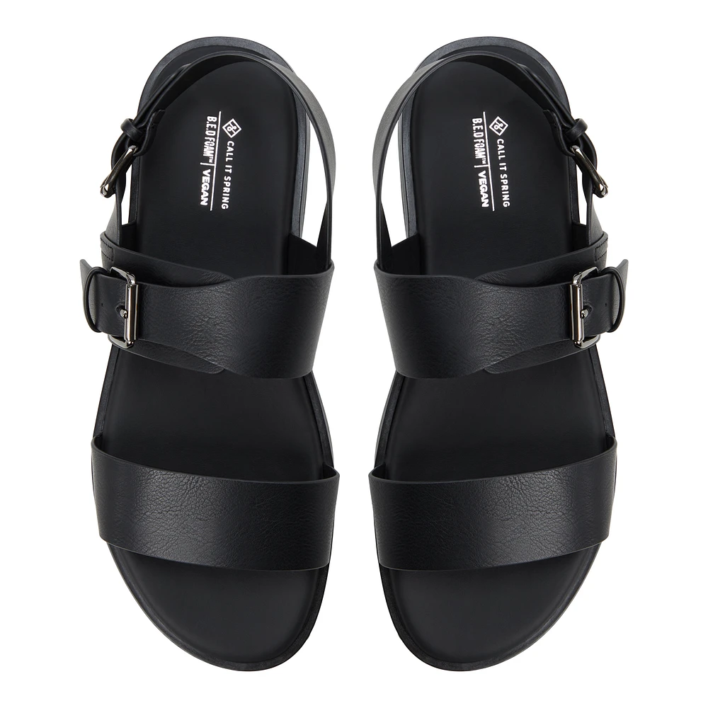 Rinaldi Noir Hommes Sandales | Boutique Spring Canada