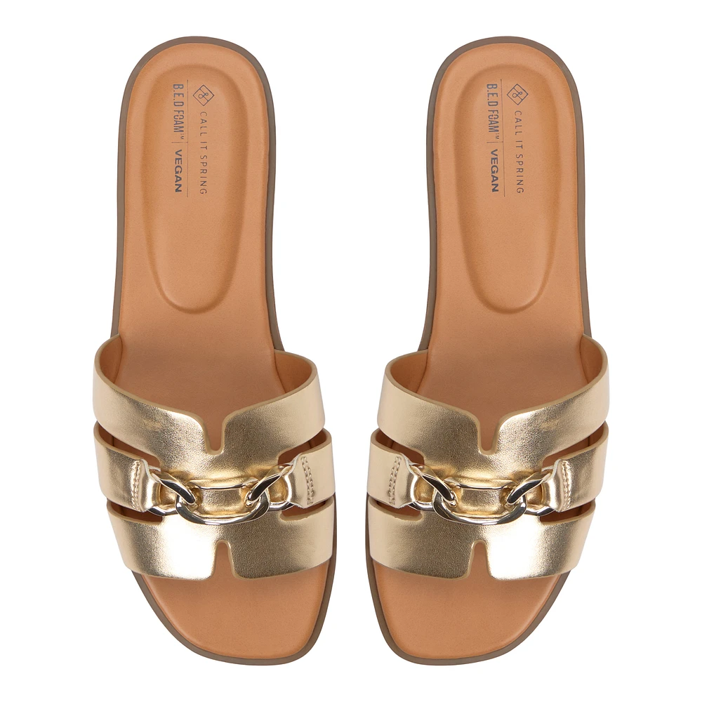 Serinna Gold Women's Slides
