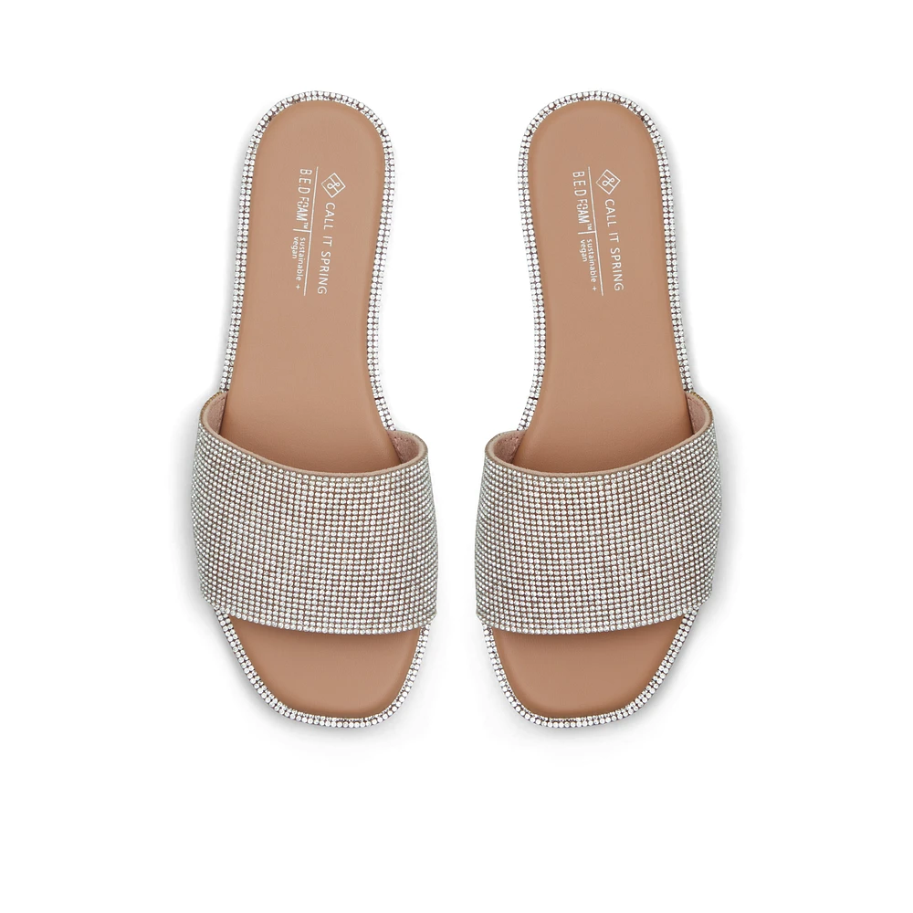 Shimmerr Silver Women's Slides