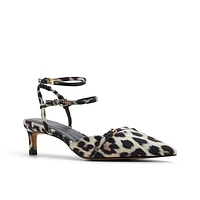 Tesssa Brown Overflow Women's Animal Print Shoes Bags