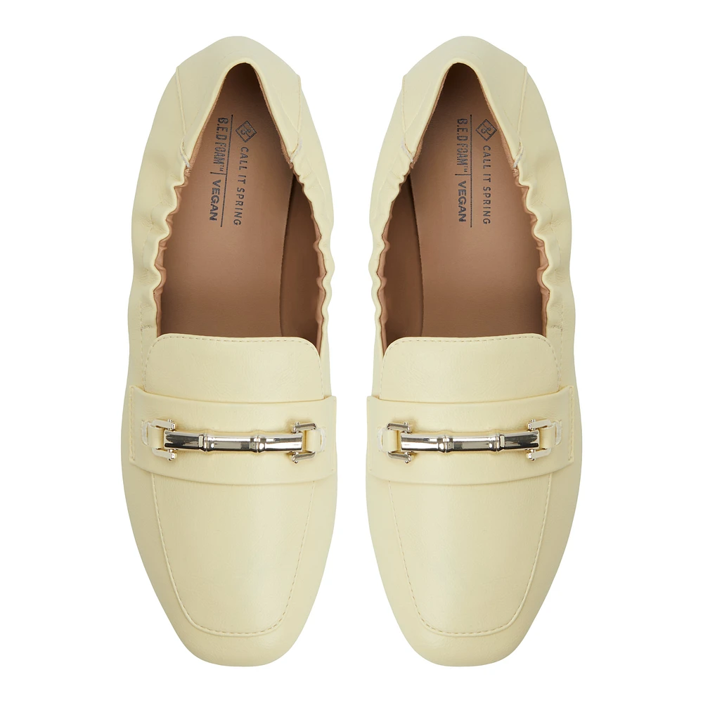 Tiera Light Yellow Women's Loafers