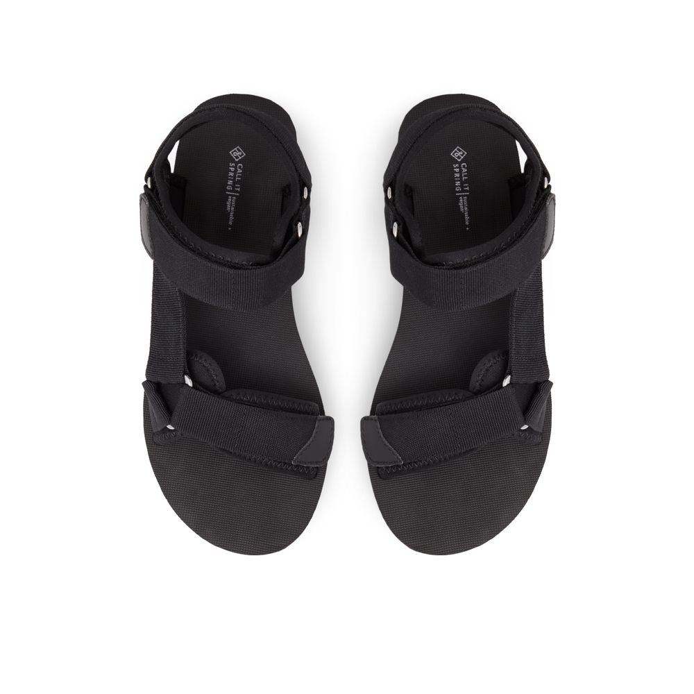 Tinsley Noir Femmes Sandales à talons plats | Boutique Spring Canada