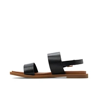 Tiya Noir Femmes Sandales à talons plats | Boutique Spring Canada