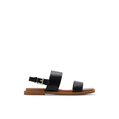 Tiya Black Women's Flat Sandals