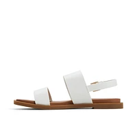 Tiya White Women's Flat Sandals