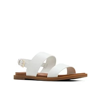 Tiya White Women's Flat Sandals