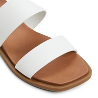 Tiya White Women's Flat Sandals