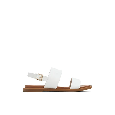 Tiya White Women's Flat Sandals