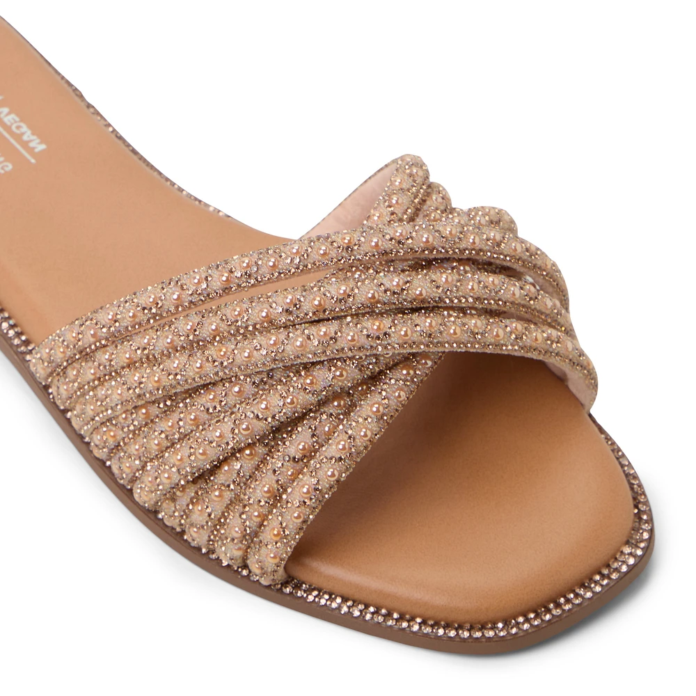 Veronna Rose Gold Women's Flat Sandals