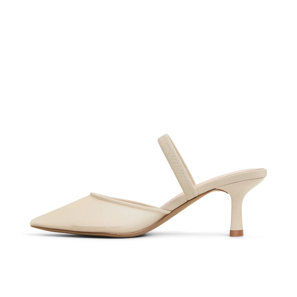 Zaydan Other Beige Textile Mesh Women's Kitten heels